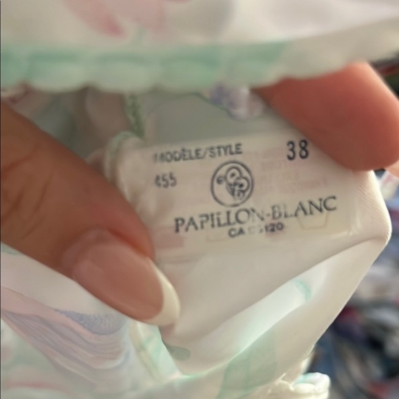 Papillon Blanc Pastel Floral romper nighty - Picture 5 of 5